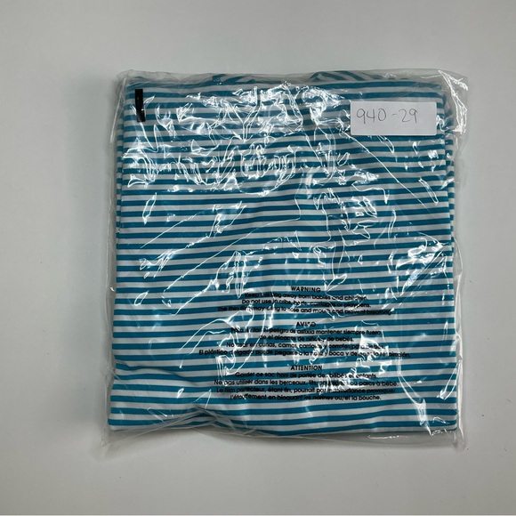 Nike Womens M Blue Dri Fit Long Sleeve Striped Pullover 1/2 Zip Thumb Hole - Picture 8 of 8